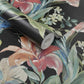 Lilliana Jet Black Luxury Floral Wallpaper - 1838 wallcoverings