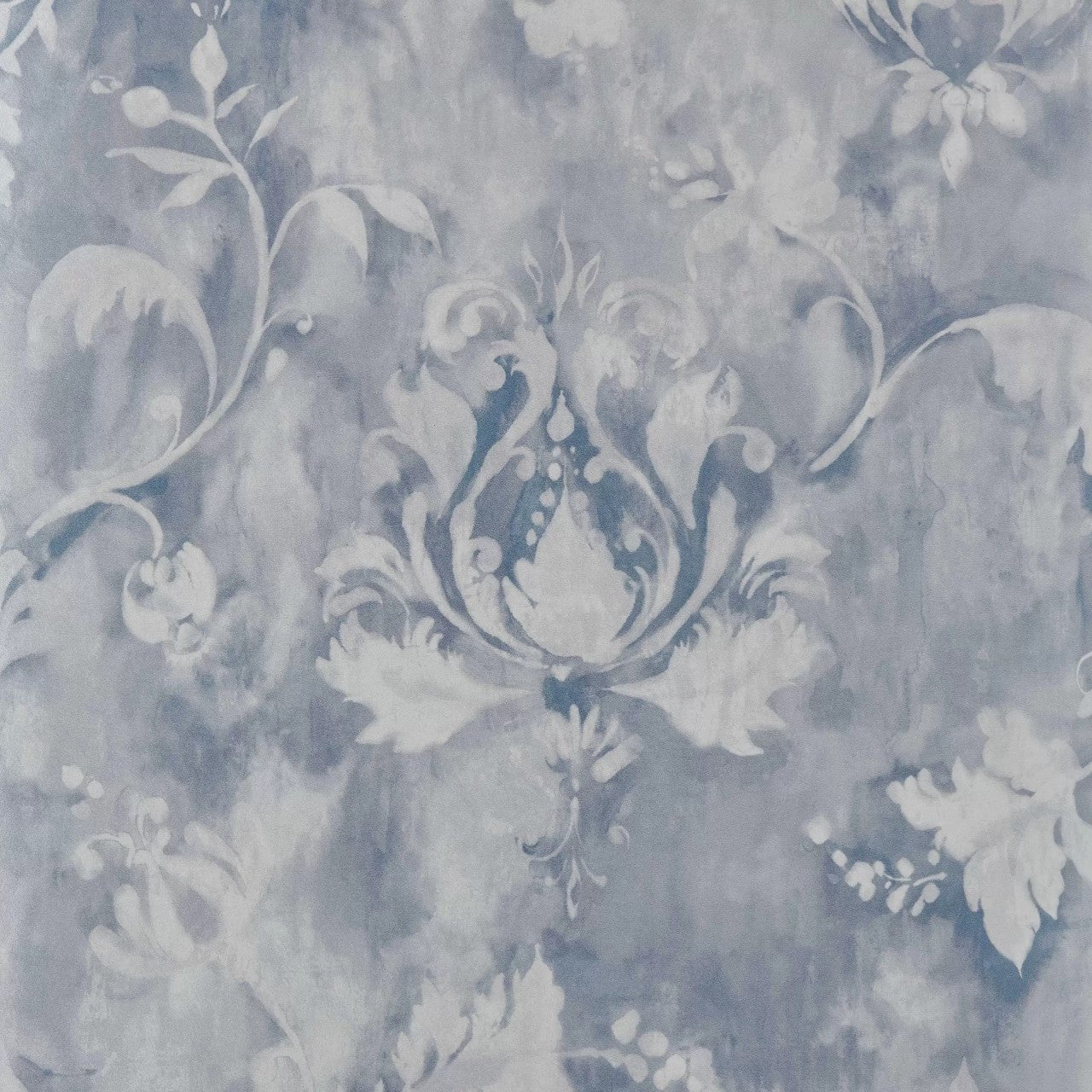 Ornamenta Pewter Grey Luxury Damask Wallpaper - 1838 wallcoverings