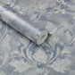 Ornamenta Pewter Grey Luxury Damask Wallpaper - 1838 wallcoverings