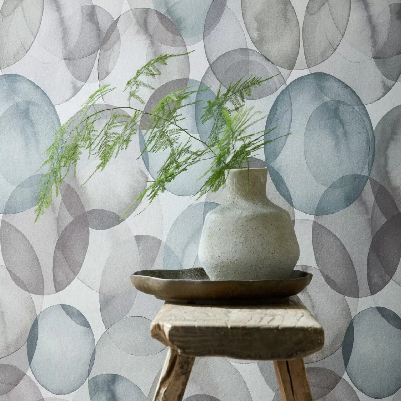 Honesty Pebble Grey Luxury Geometric Wallpaper - 1838 wallcoverings