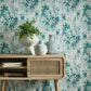 Cascade Clover Green Luxury Floral Wallpaper - 1838 wallcoverings