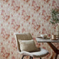 Cascade Mango Red Luxury Floral Wallpaper - 1838 wallcoverings