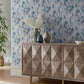 Cascade Cornflower Blue Luxury Floral Wallpaper - 1838 wallcoverings