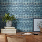 Mineral Agate Blue Luxury Geometric Wallpaper - 1838 wallcoverings