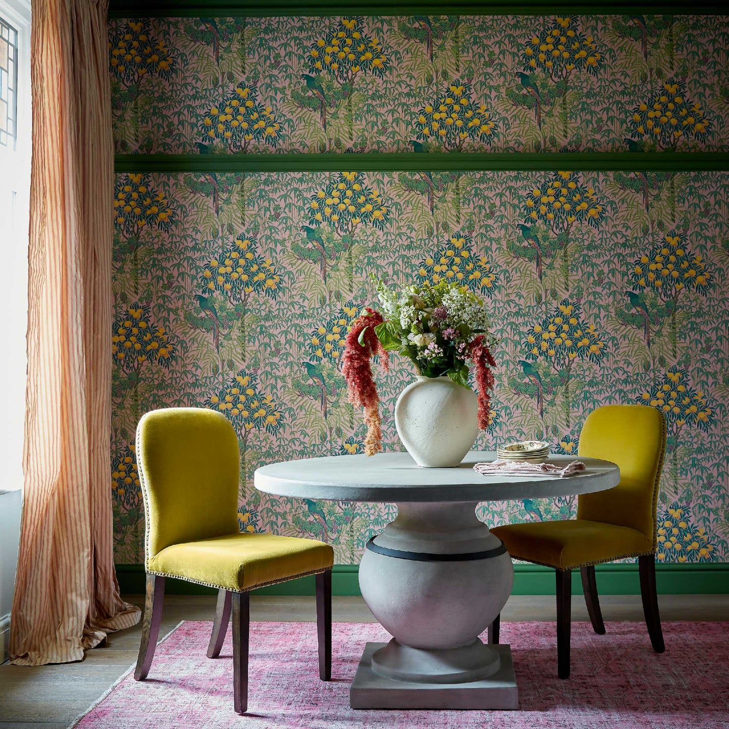 V&A Macaw - Blush Pink Wallpaper - 1838 wallcoverings