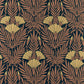 V&A Floral Fanfare - Burnt Orange Wallpaper - 1838 wallcoverings