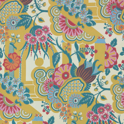 V&A Pineapple Garden - Yellow Wallpaper - 1838 wallcoverings