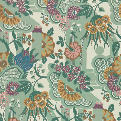 V&A Pineapple Garden - Sage Green Wallpaper - 1838 wallcoverings