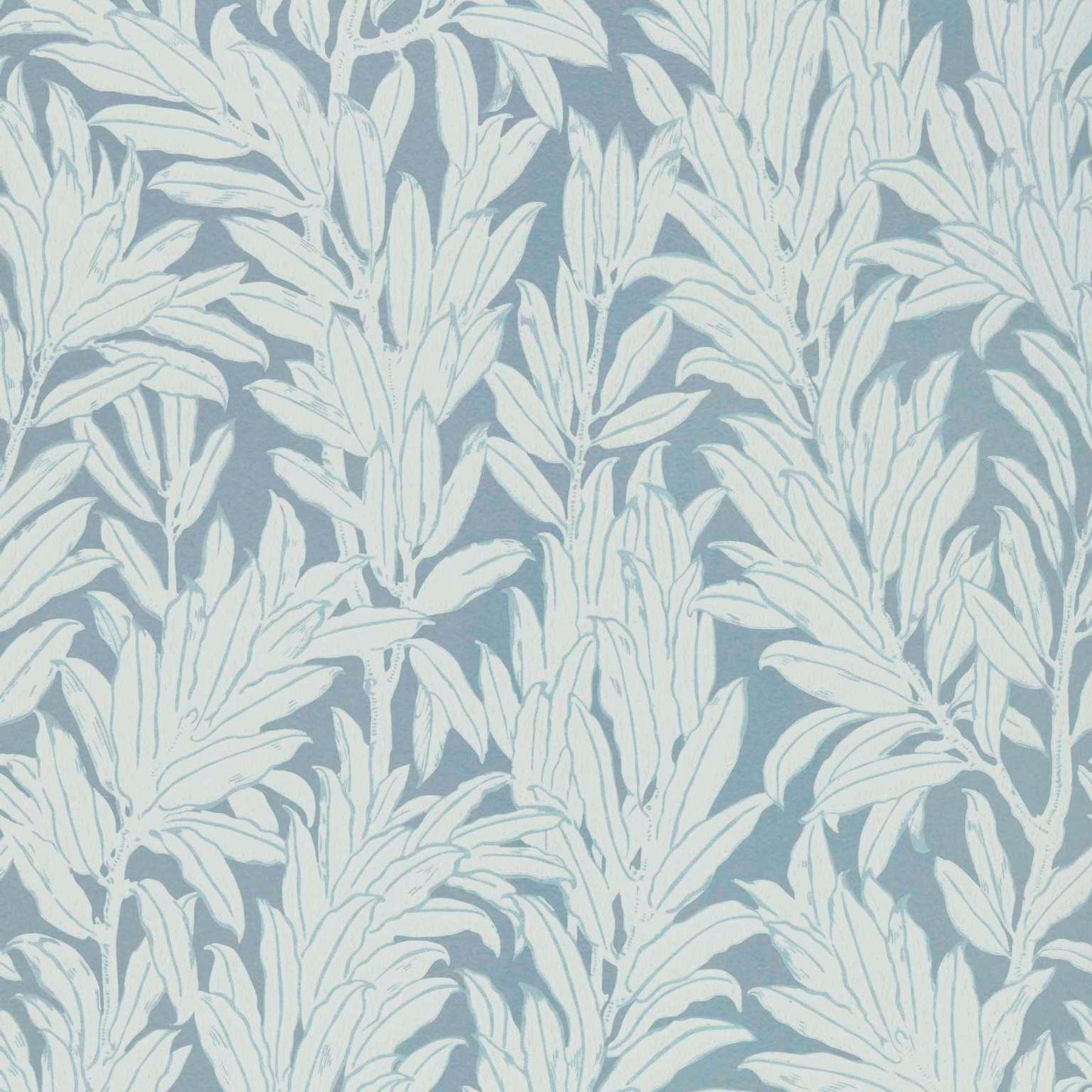 V&A Laurel Leaf - Breeze Blue Wallpaper - 1838 wallcoverings