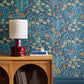 V&A Flower Meadow - Prussian Blue Wallpaper - 1838 wallcoverings