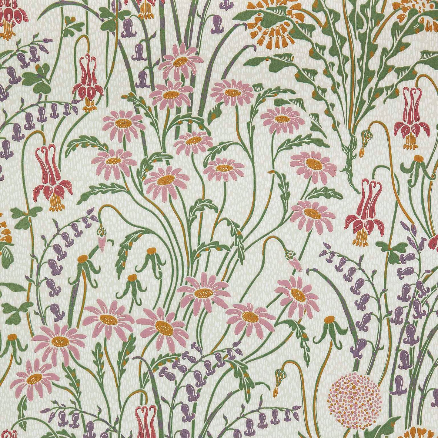 V&A Flower Meadow - Cream Wallpaper - 1838 wallcoverings