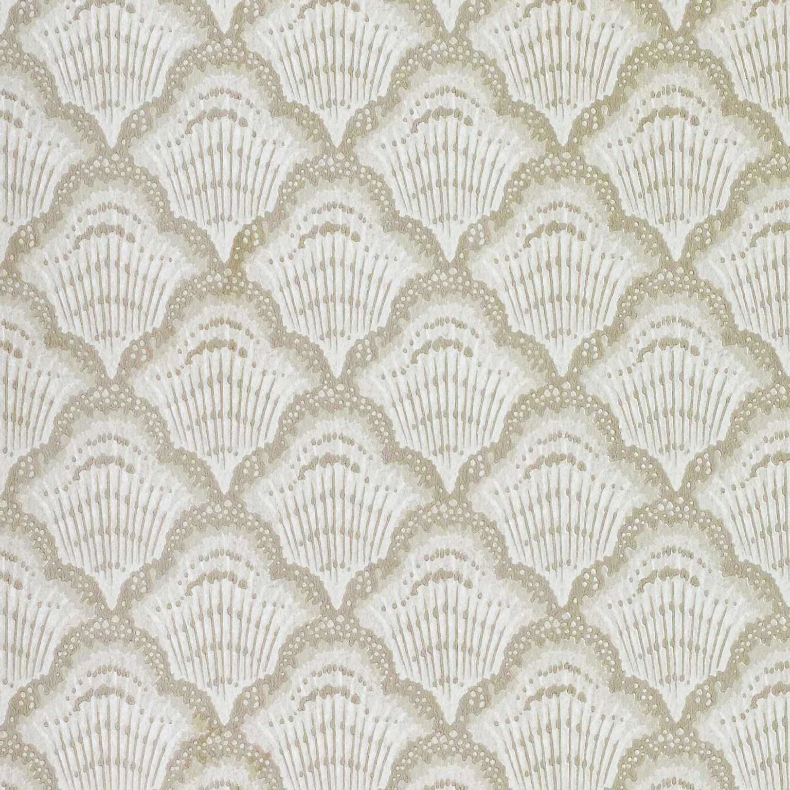 V&A Calico Shell - Ivory Wallpaper - 1838 wallcoverings