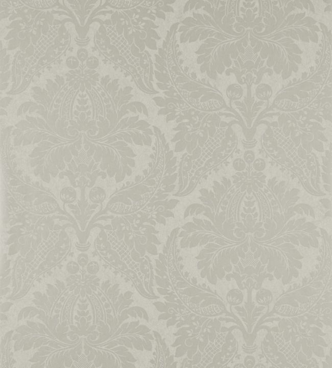 Malmaison Damask Wallpaper - White - Zoffany