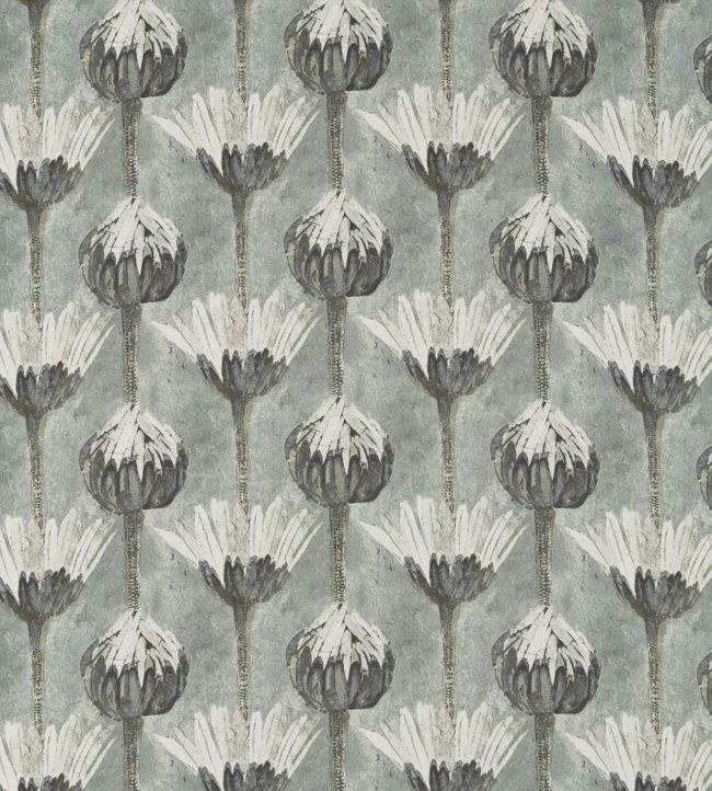 Marketa Fabric - Silver - Zoffany