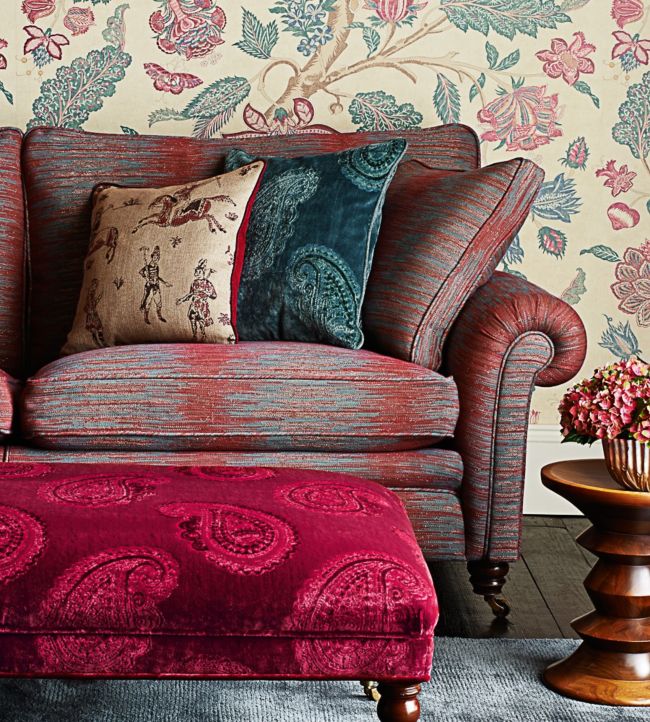 Orissa Velvet Fabric - Red - Zoffany