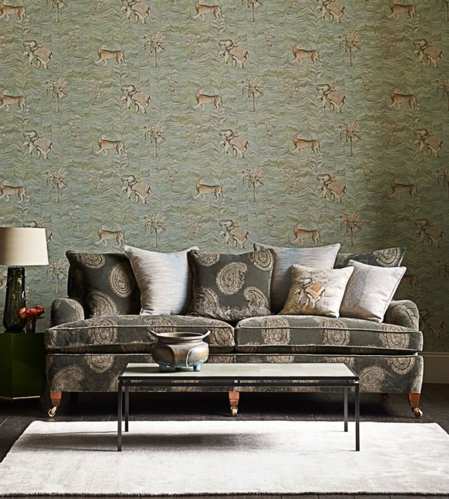 Orissa Velvet Fabric - Gray - Zoffany