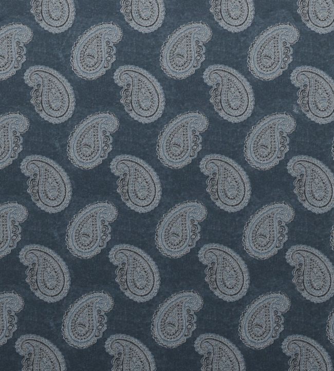 Orissa Velvet Fabric - Blue - Zoffany