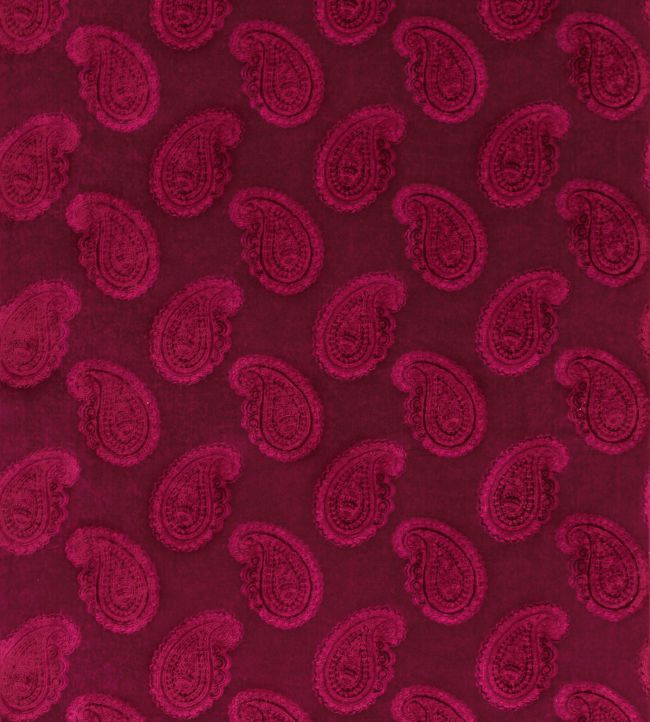 Orissa Velvet Fabric - Red - Zoffany