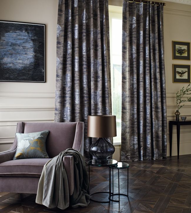 Moon Silk Fabric - Gray - Zoffany