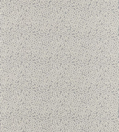 Maze Coral Fabric - Silver - Zoffany