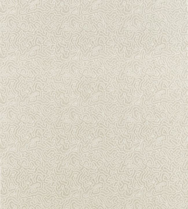 Maze Coral Fabric - White - Zoffany