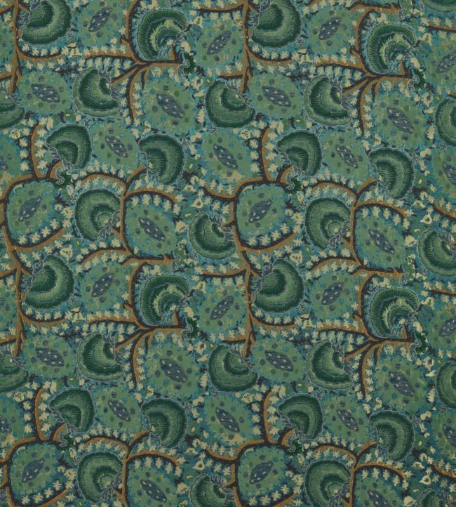 Suzani Archive Weave Fabric - Green - Zoffany