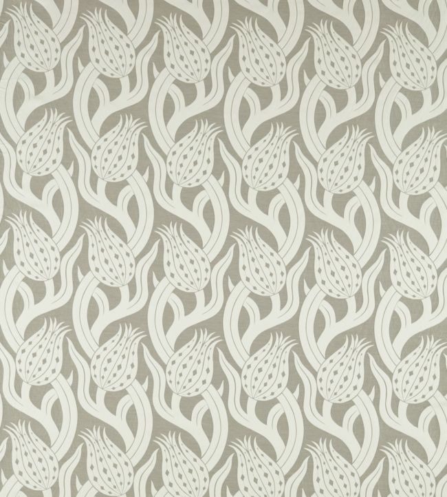 Persian Tulip Weave Fabric - Gray - Zoffany