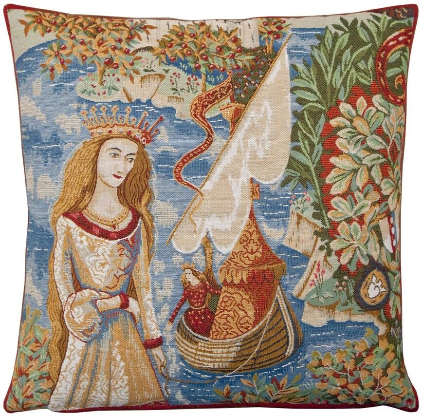 Lady of the Lake Tapestry Cushion with Feather Filler 