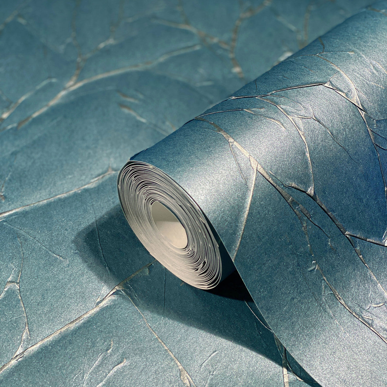 Paper Geo Natural Opulence Blue Wallpaper - Galerie