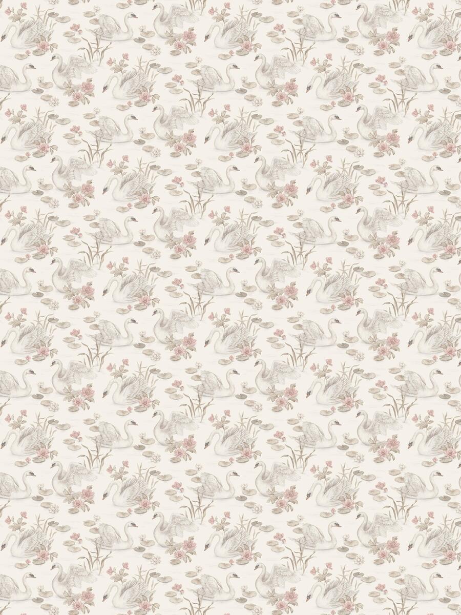 Lily Swan Wallpaper - Cream - Borastapeter