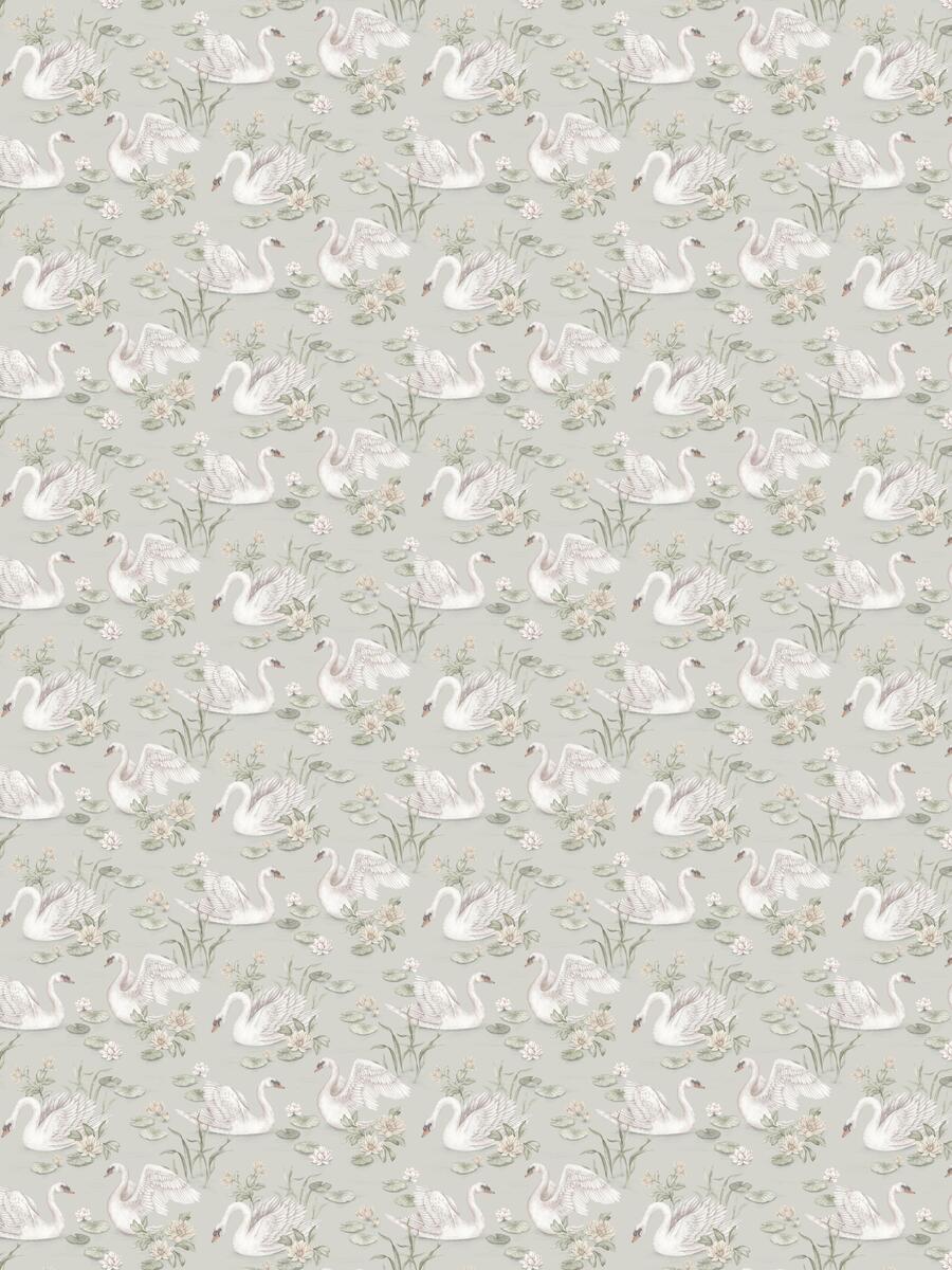 Lily Swan Wallpaper - Silver - Borastapeter