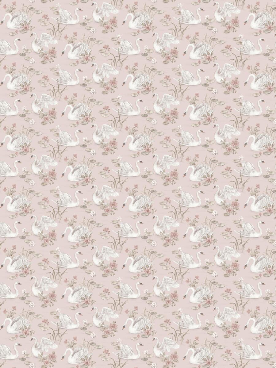 Lily Swan Wallpaper - Pink - Borastapeter