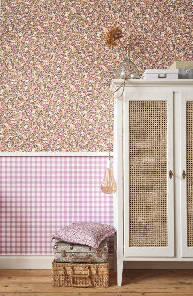 Vichy Room Wallpaper - Purple