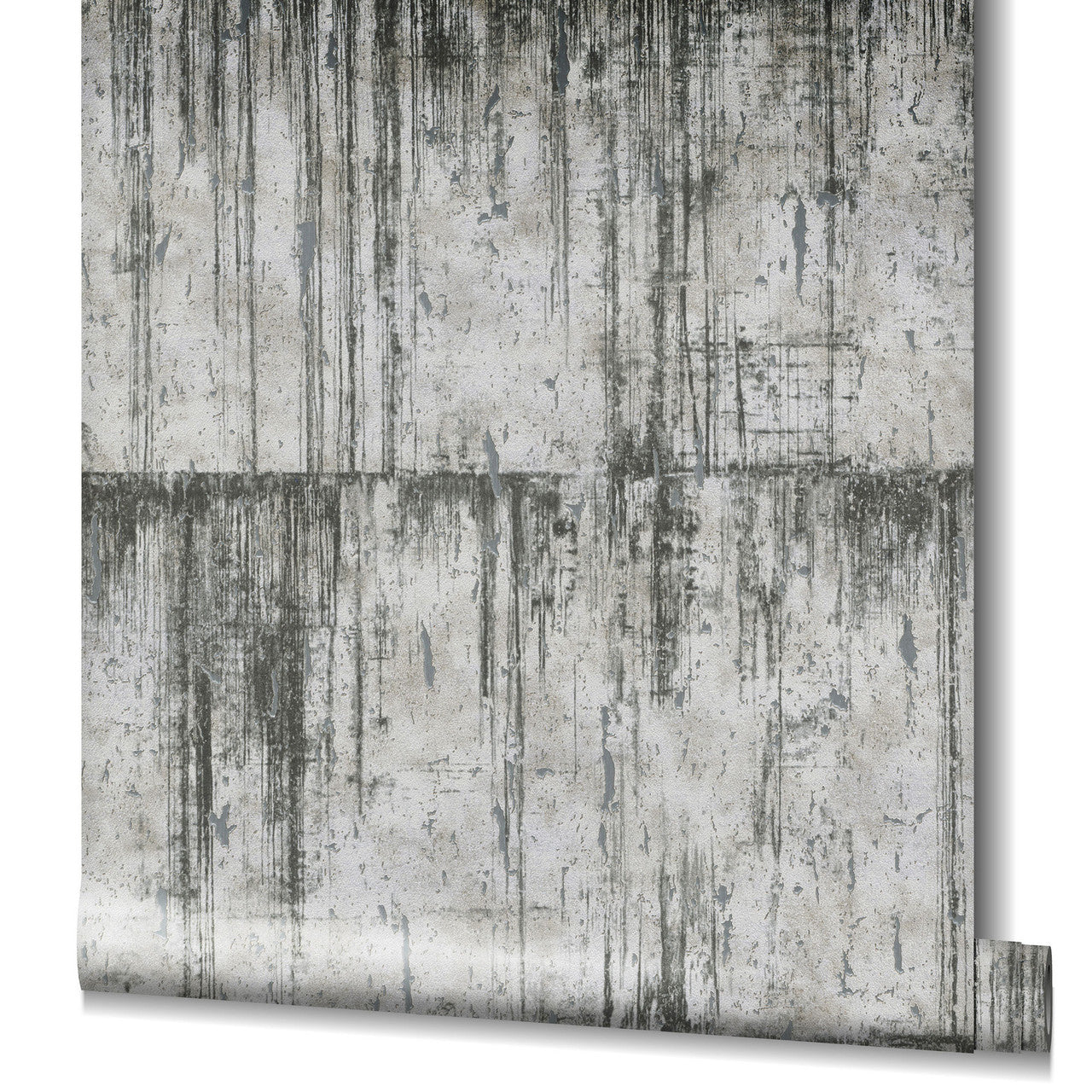 Aged Concrete Natural Opulence Black Wallpaper - Galerie
