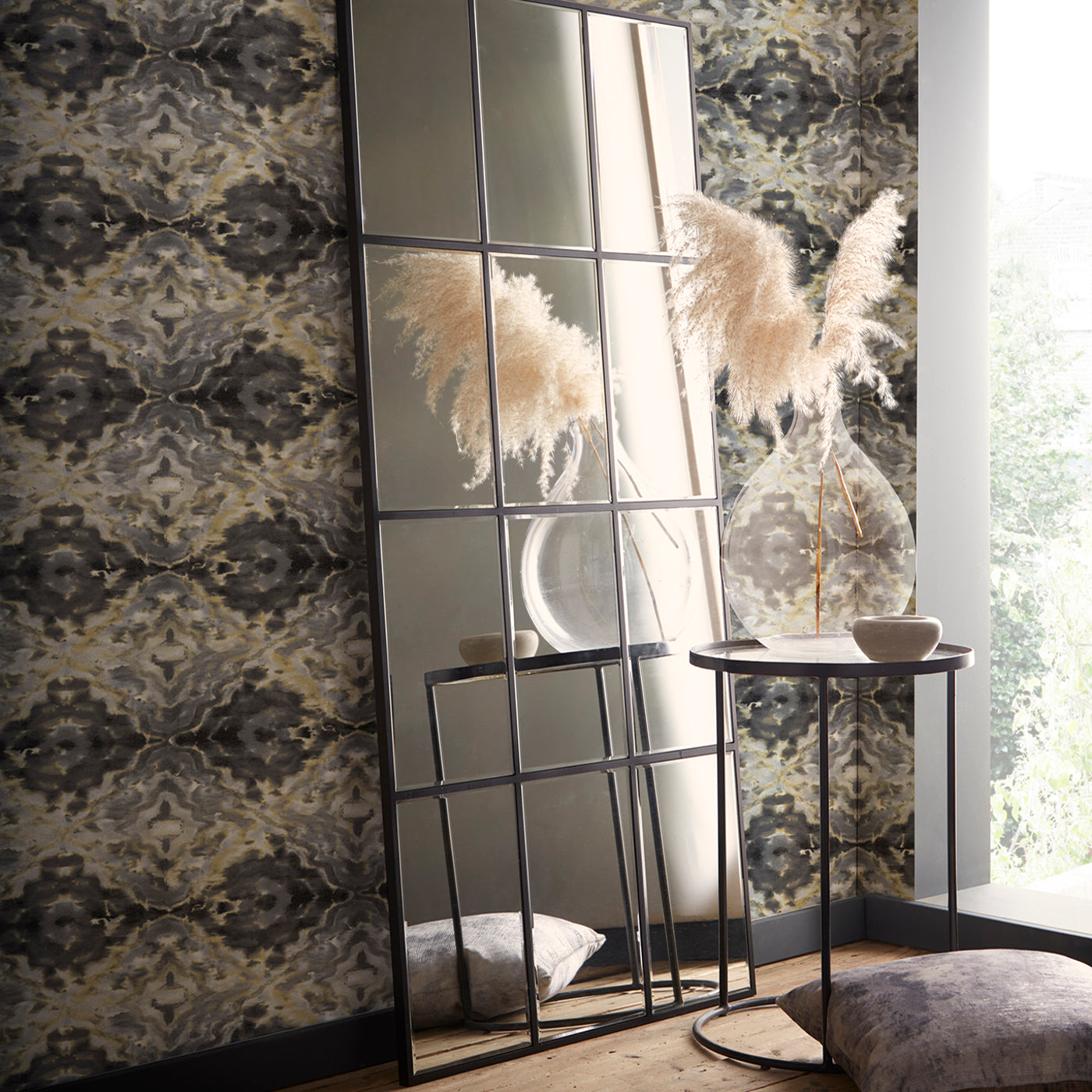 Aqueous Wallpaper - Charcoal - Clarke & Clarke