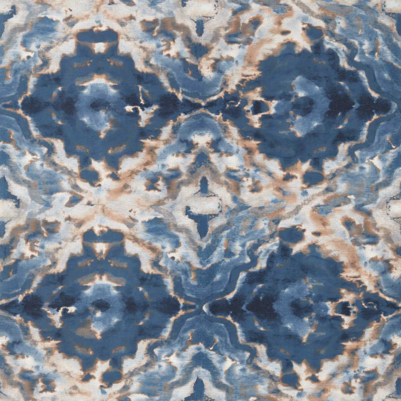 Aqueous Wallpaper - Midnight/Spice - Clarke & Clarke