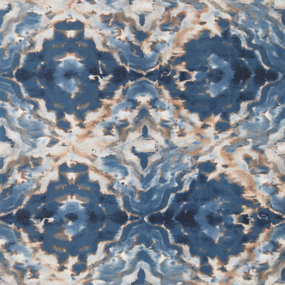 Aqueous Wallpaper - Midnight/Spice - Clarke & Clarke