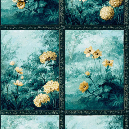 Artus Wallpaper - Denim/Ochre - Clarke & Clarke