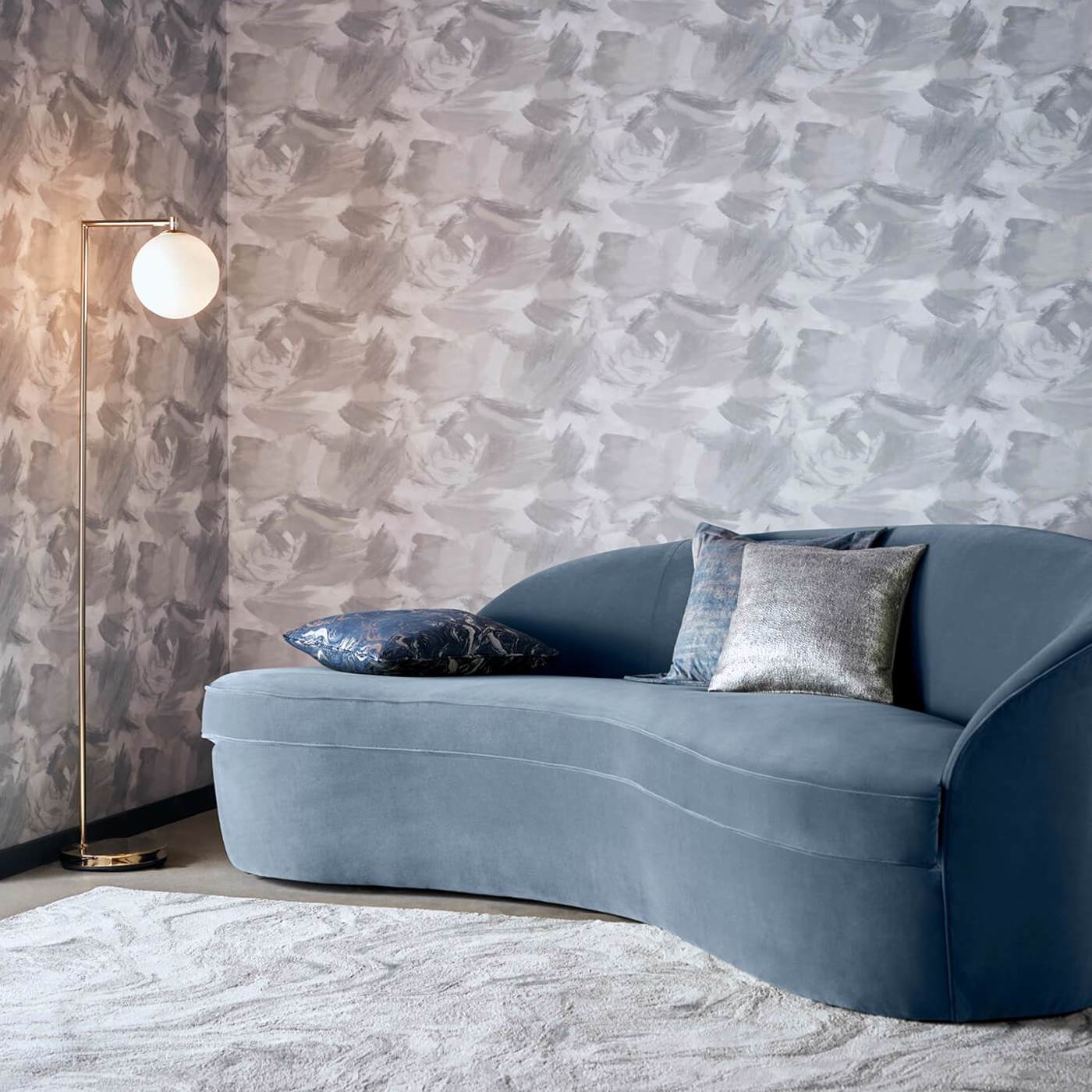 Astratto Wallpaper - Dove - Clarke & Clarke