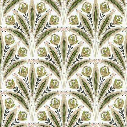Attingham Wallpaper - Sage/Blush - Clarke & Clarke