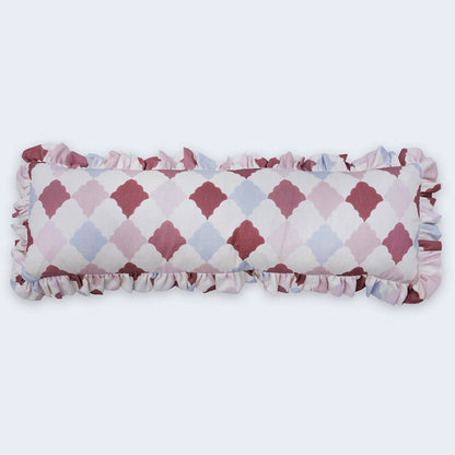 Quilted Harlequin Cushion - Pink - Barneby Gates