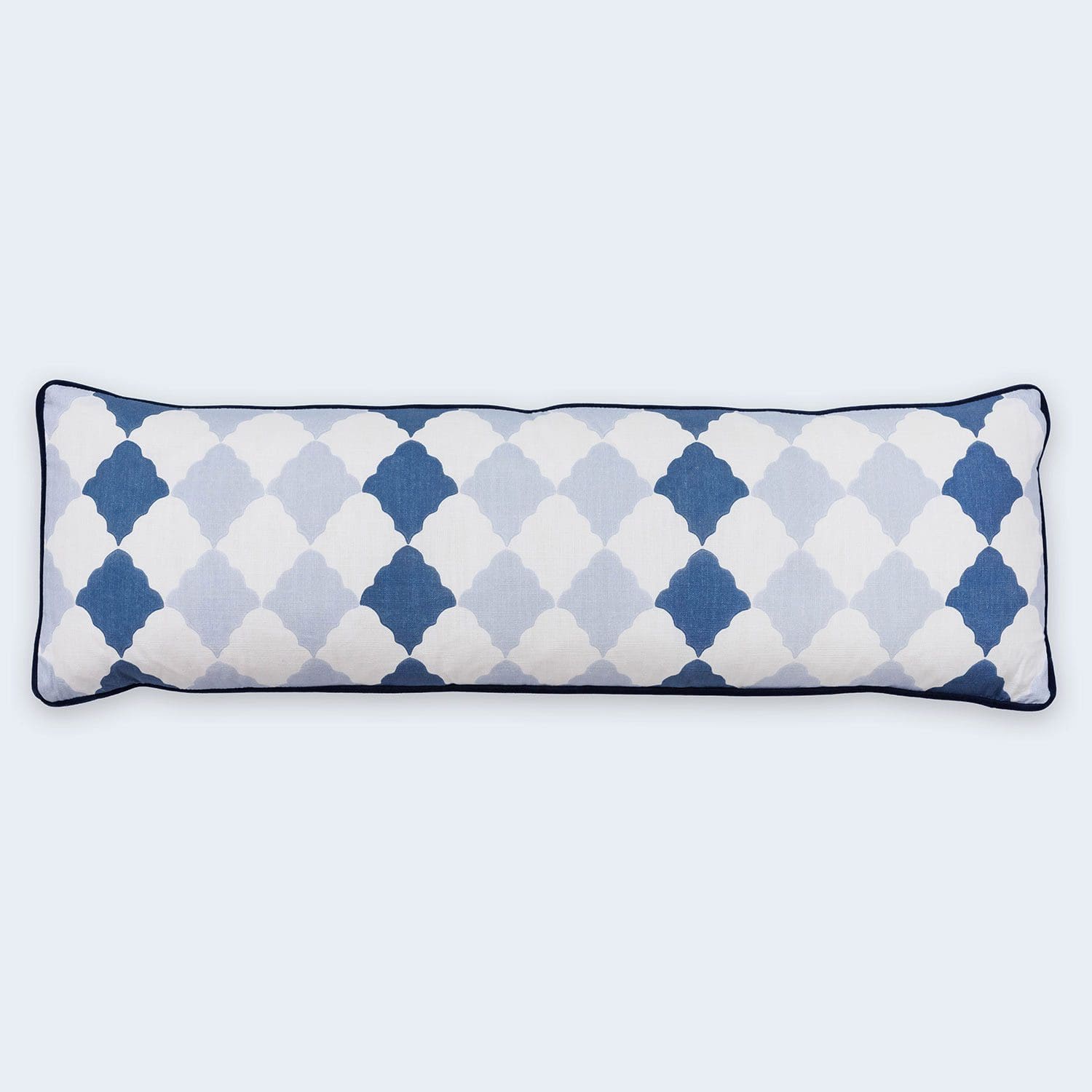 Quilted Harlequin Cushion - Blue - Barneby Gates