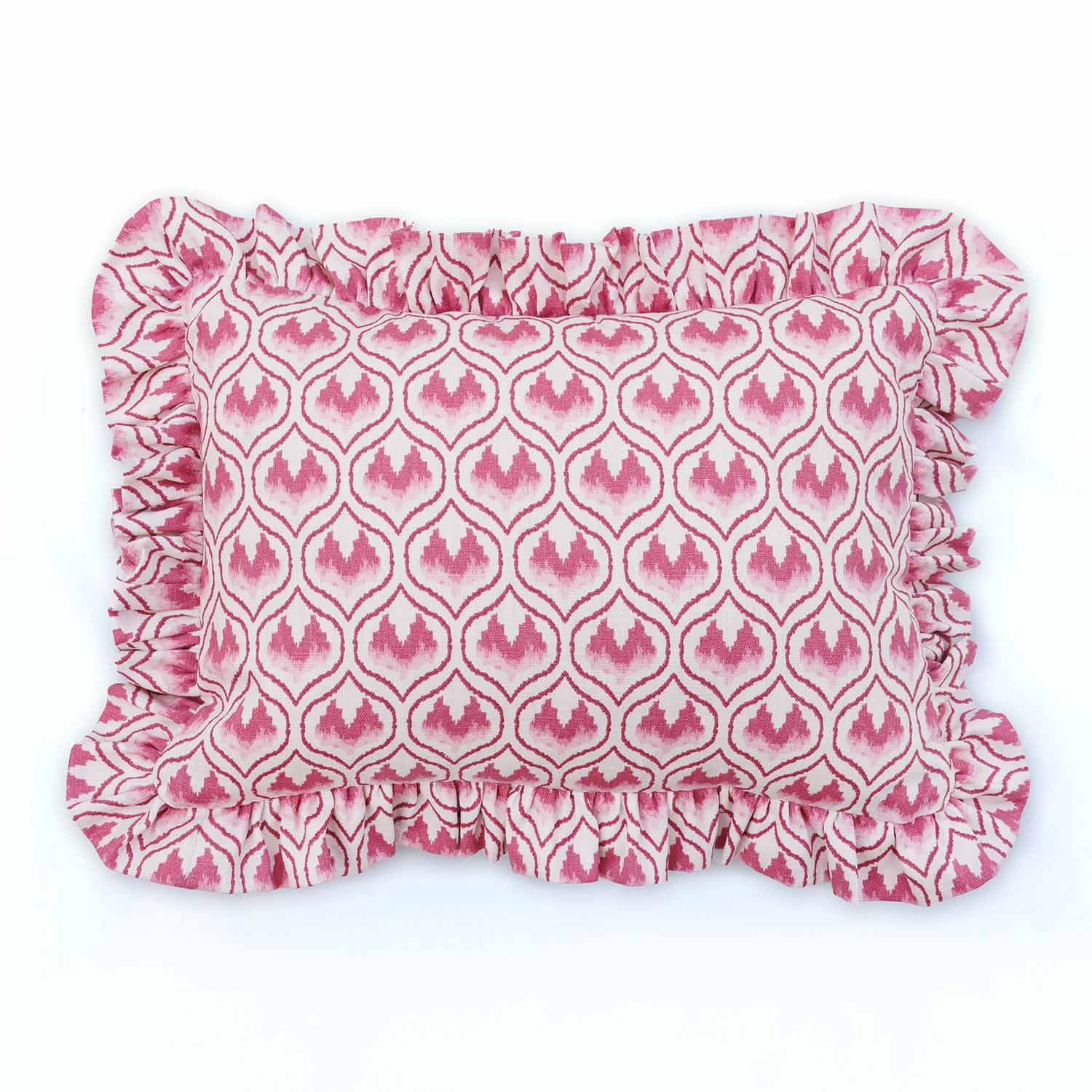 Ikat Heart Cushion - Red - Barneby Gates