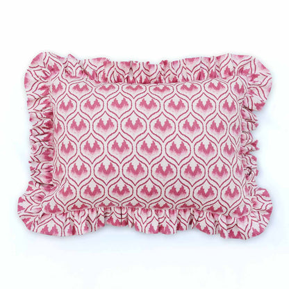 Ikat Heart Cushion - Red - Barneby Gates