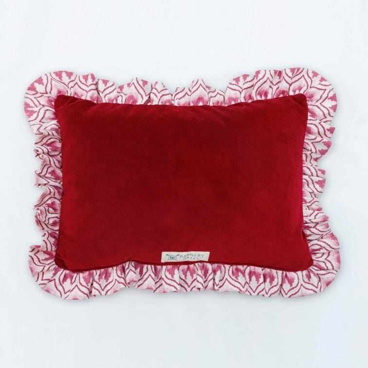 Ikat Heart Cushion - Red - Barneby Gates