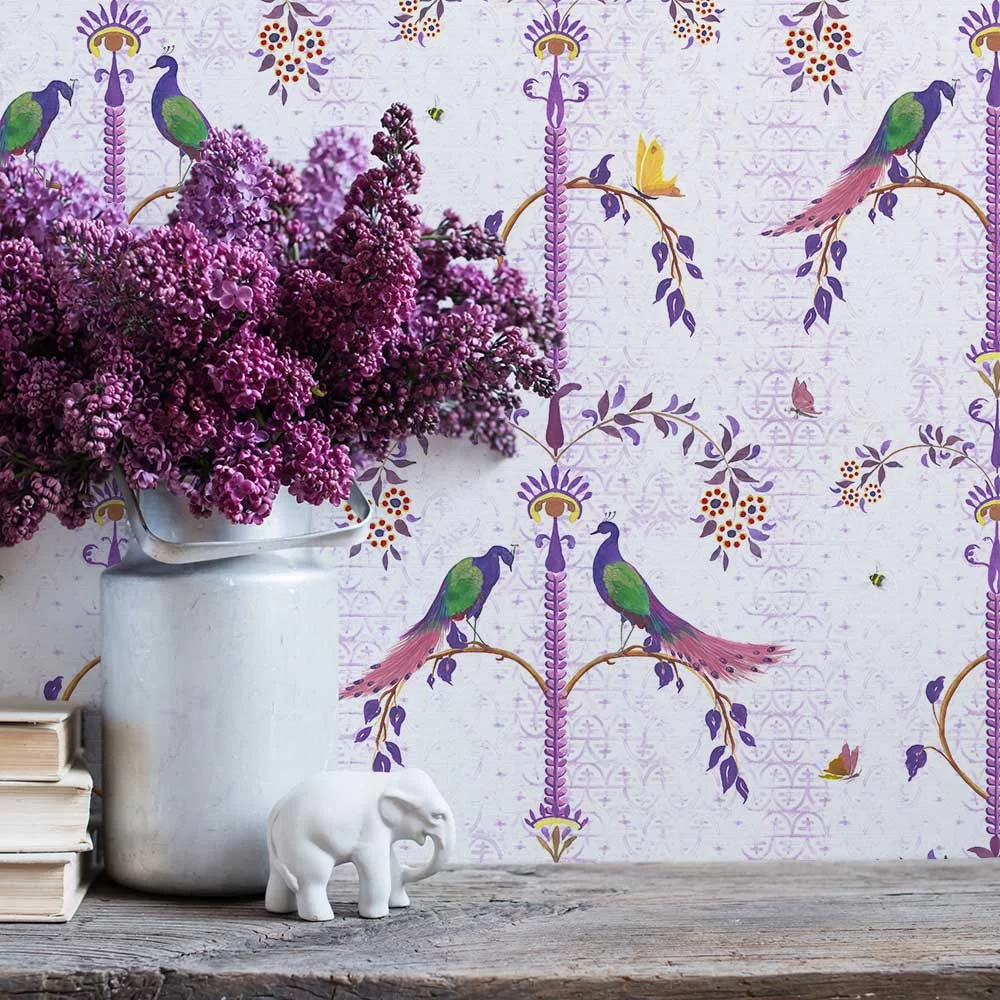 Boboli Wallpaper - Orchid - Petronella Hall