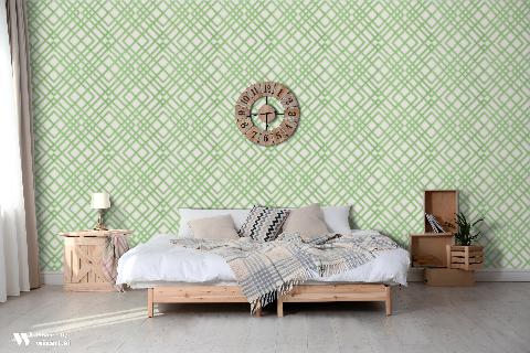 Treillage Sidewall Leaf Wallpaper - Brunschwig & Fils