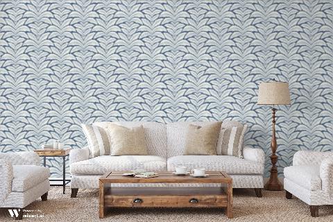 Talavera Indigo Wallpaper - Brunschwig & Fils