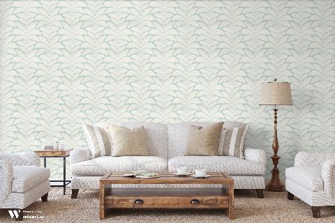 Talavera Aqua Wallpaper - Brunschwig & Fils