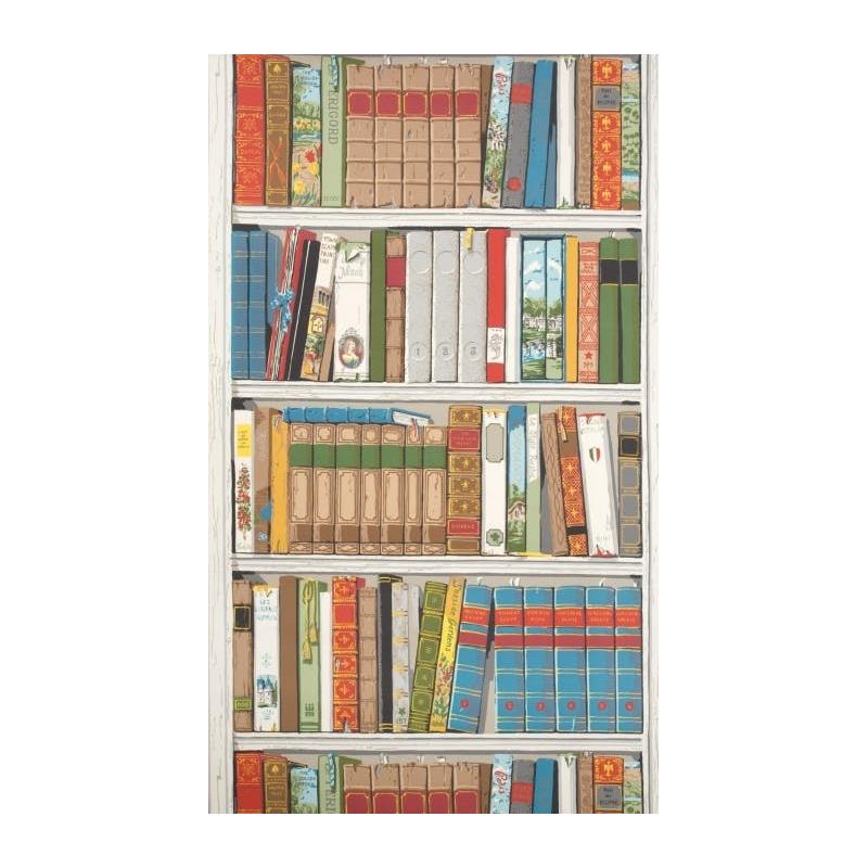 Bibliotheque Multicolor Wallpaper - Brunschwig & Fils